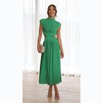 Maxi Jurk met Open Taille en Plooirok - Maxi Dresses - Jurkjes.co