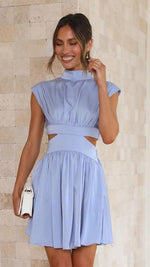 Maxi Jurk met Open Taille en Plooirok - Maxi Dresses - Jurkjes.co