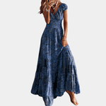 Maxi Jurk met Paisley en Ruches - CB - Dresses - Jurkjes.co