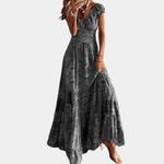 Maxi Jurk met Paisley en Ruches - CB - Dresses - Jurkjes.co