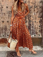Maxi Jurk met Paisley Print en Riem - Midi Dresses - Jurkjes.co