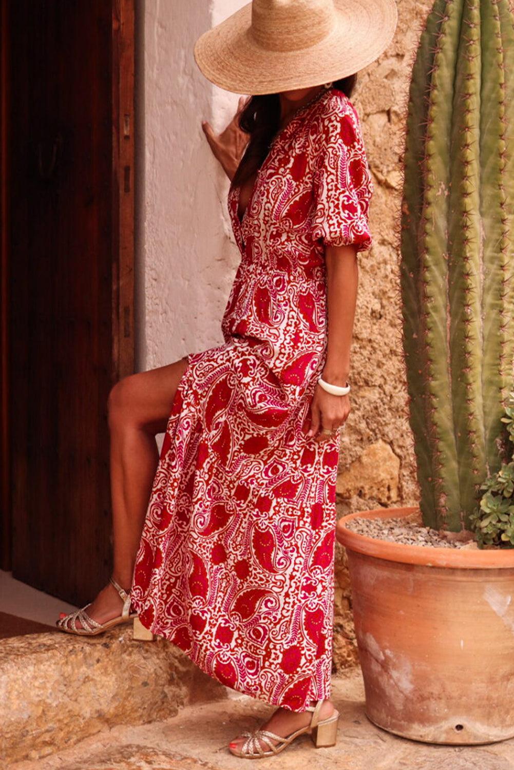 Maxi Jurk met Paisley Print - Maxi Dresses - Jurkjes.co