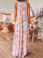 Maxi Jurk met Patchwork Boho Stijl - Group8 - Jurkjes.co