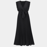 Maxi Jurk met Plissé en Strikceintuur - Women Summer Dress - Jurkjes.co