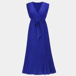 Maxi Jurk met Plissé en Strikceintuur - Women Summer Dress - Jurkjes.co