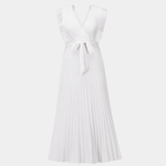 Maxi Jurk met Plissé en Strikceintuur - Women Summer Dress - Jurkjes.co