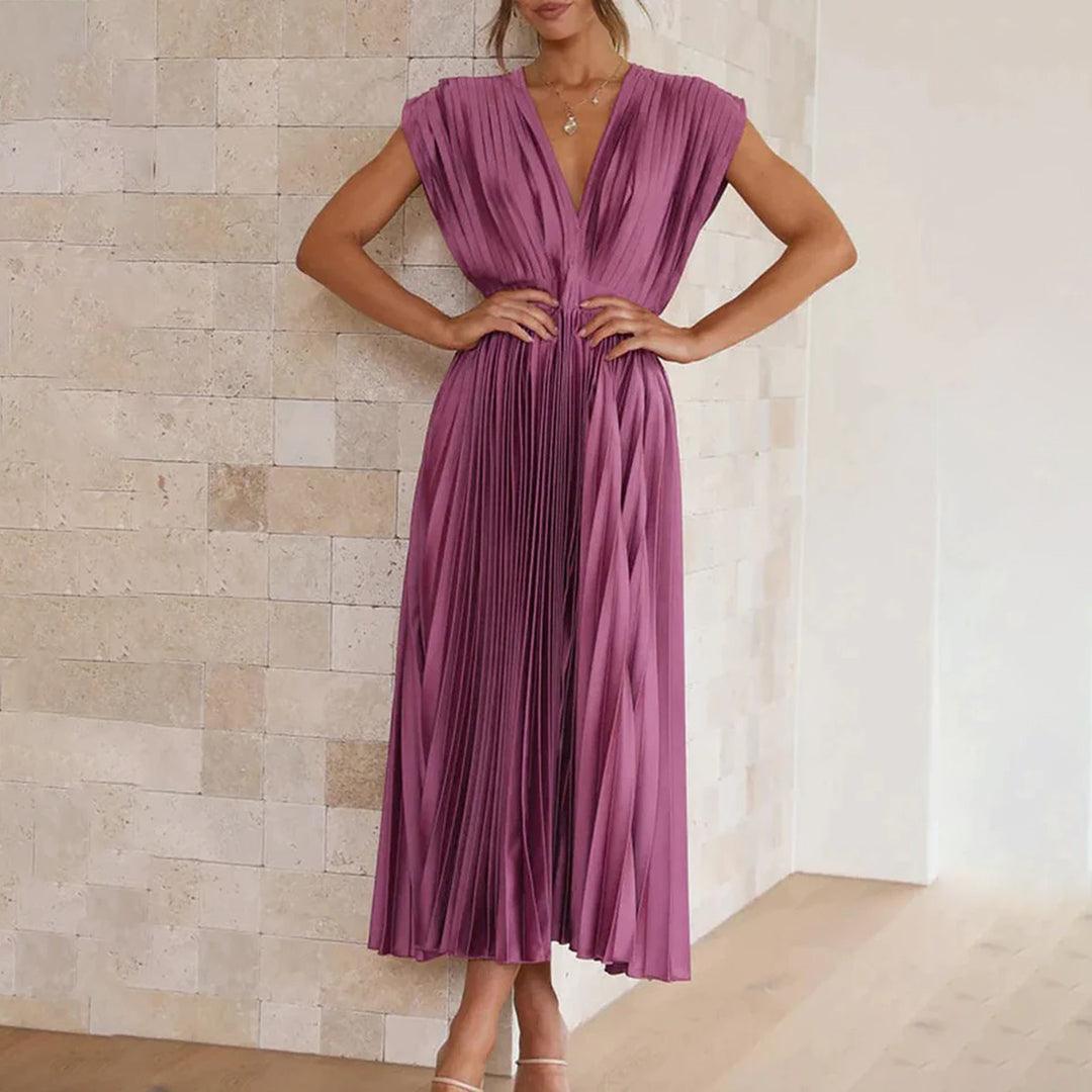 Maxi Jurk met Plissé Ontwerp - Women Summer Dress - Jurkjes.co