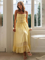 Maxi Jurk met Rimpeldetails en Kanten Trim - Group6 - Jurkjes.co