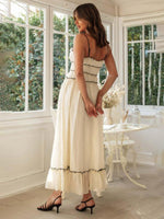 Maxi Jurk met Rimpeldetails en Kanten Trim - Group6 - Jurkjes.co