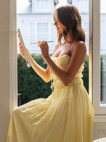 Maxi Jurk met Rimpeldetails en Kanten Trim - Group6 - Jurkjes.co