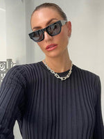 Maxi Jurk met Ronde Hals en Ribbelstof - Group2 - Jurkjes.co