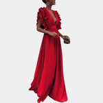 Maxi Jurk met Ruches Mouwen - CB - Dresses - Jurkjes.co