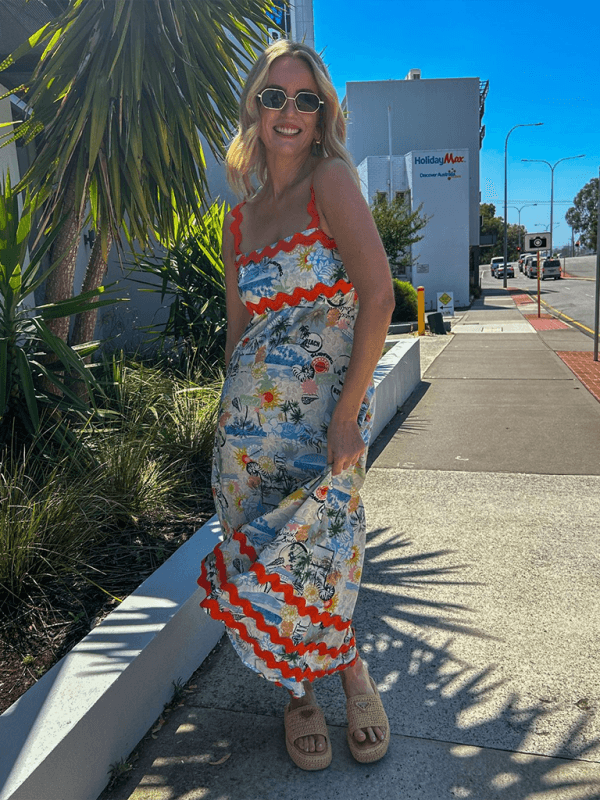 Maxi Jurk met Scalloped Edge en Bloemenprint - Group2 - Jurkjes.co