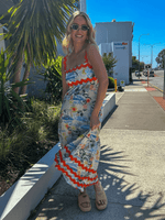 Maxi Jurk met Scalloped Edge en Bloemenprint - Group2 - Jurkjes.co