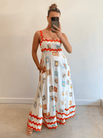 Maxi Jurk met Scalloped Edge en Bloemenprint - Group2 - Jurkjes.co