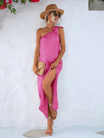 Maxi Jurk met Schouderband en Hoge Split - Maxi Dresses - Jurkjes.co