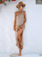 Maxi Jurk met Schouderband en Hoge Split - Maxi Dresses - Jurkjes.co