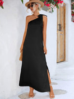 Maxi Jurk met Schouderband en Hoge Split - Maxi Dresses - Jurkjes.co