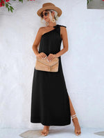 Maxi Jurk met Schouderband en Hoge Split - Maxi Dresses - Jurkjes.co