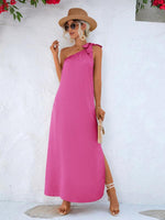 Maxi Jurk met Schouderband en Hoge Split - Maxi Dresses - Jurkjes.co