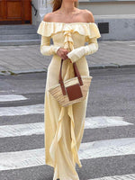 Maxi Jurk met Schoudervrije Stijl - Group14 - Jurkjes.co