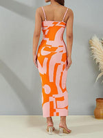 Maxi Jurk met Scoop Hals en Geometrisch Design - Maxi Dresses - Jurkjes.co