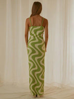 Maxi Jurk met Scoop Hals en Geometrisch Design - Maxi Dresses - Jurkjes.co