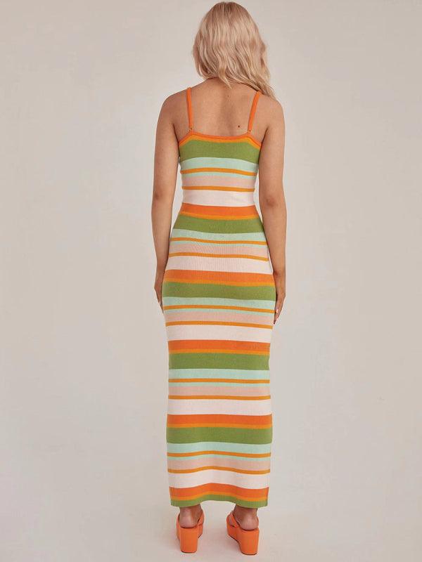 Maxi Jurk met Scoop Hals en Geometrisch Design - Maxi Dresses - Jurkjes.co