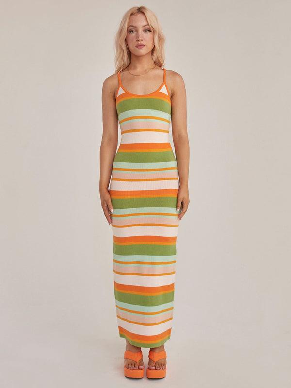Maxi Jurk met Scoop Hals en Geometrisch Design - Maxi Dresses - Jurkjes.co