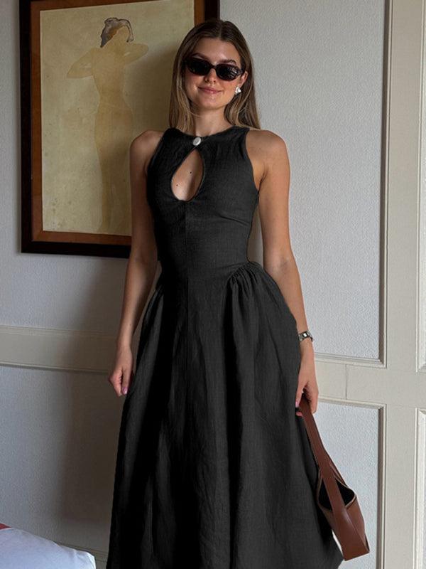 Maxi Jurk met Sleutelgat en A-lijn Silhouet - Maxi Dresses - Jurkjes.co