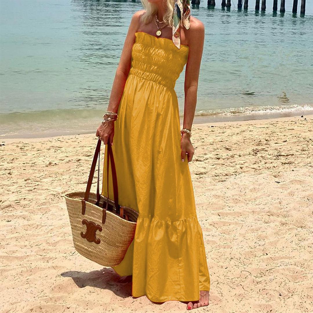 Maxi Jurk met Smock Detail - Women Summer Dress - Jurkjes.co