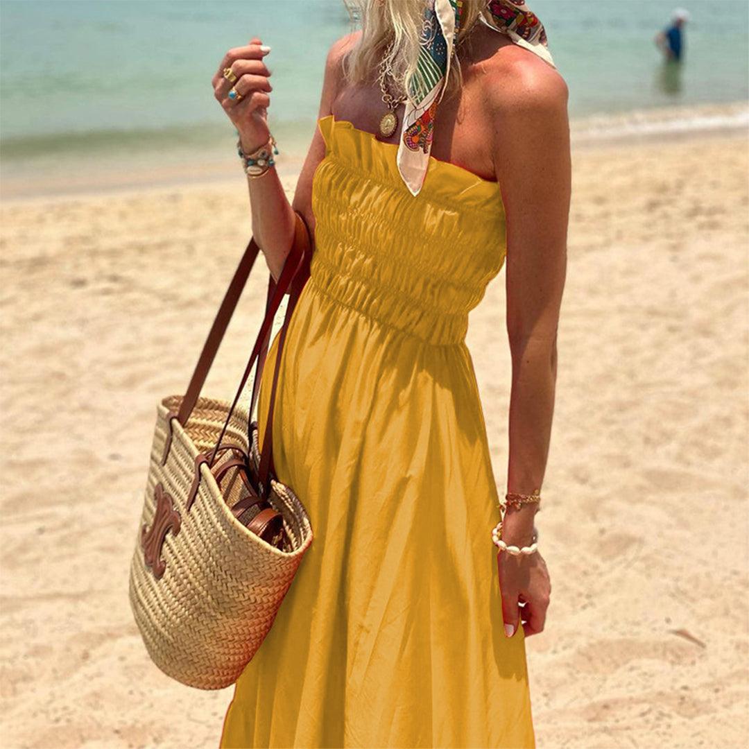 Maxi Jurk met Smock Detail - Women Summer Dress - Jurkjes.co