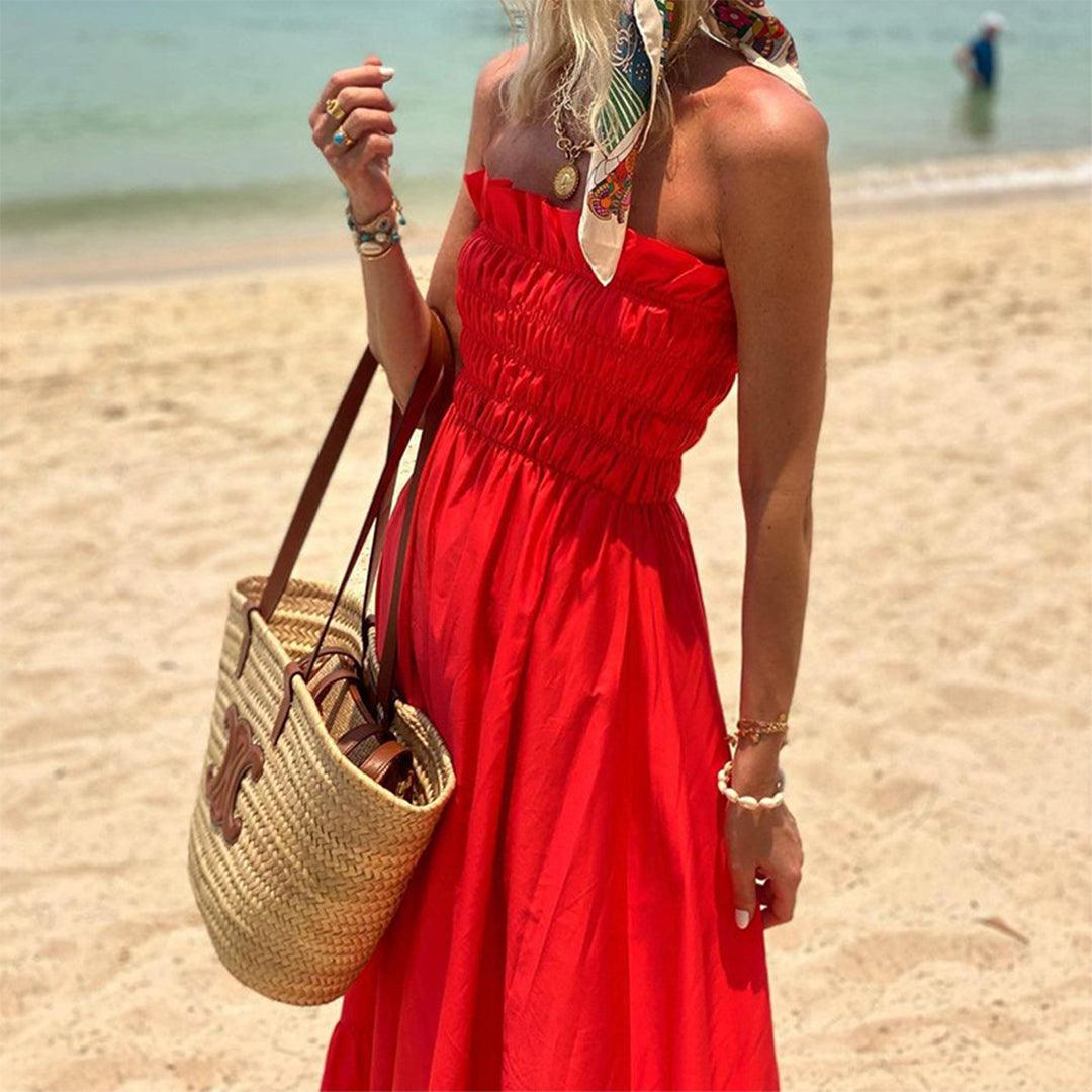 Maxi Jurk met Smock Detail - Women Summer Dress - Jurkjes.co