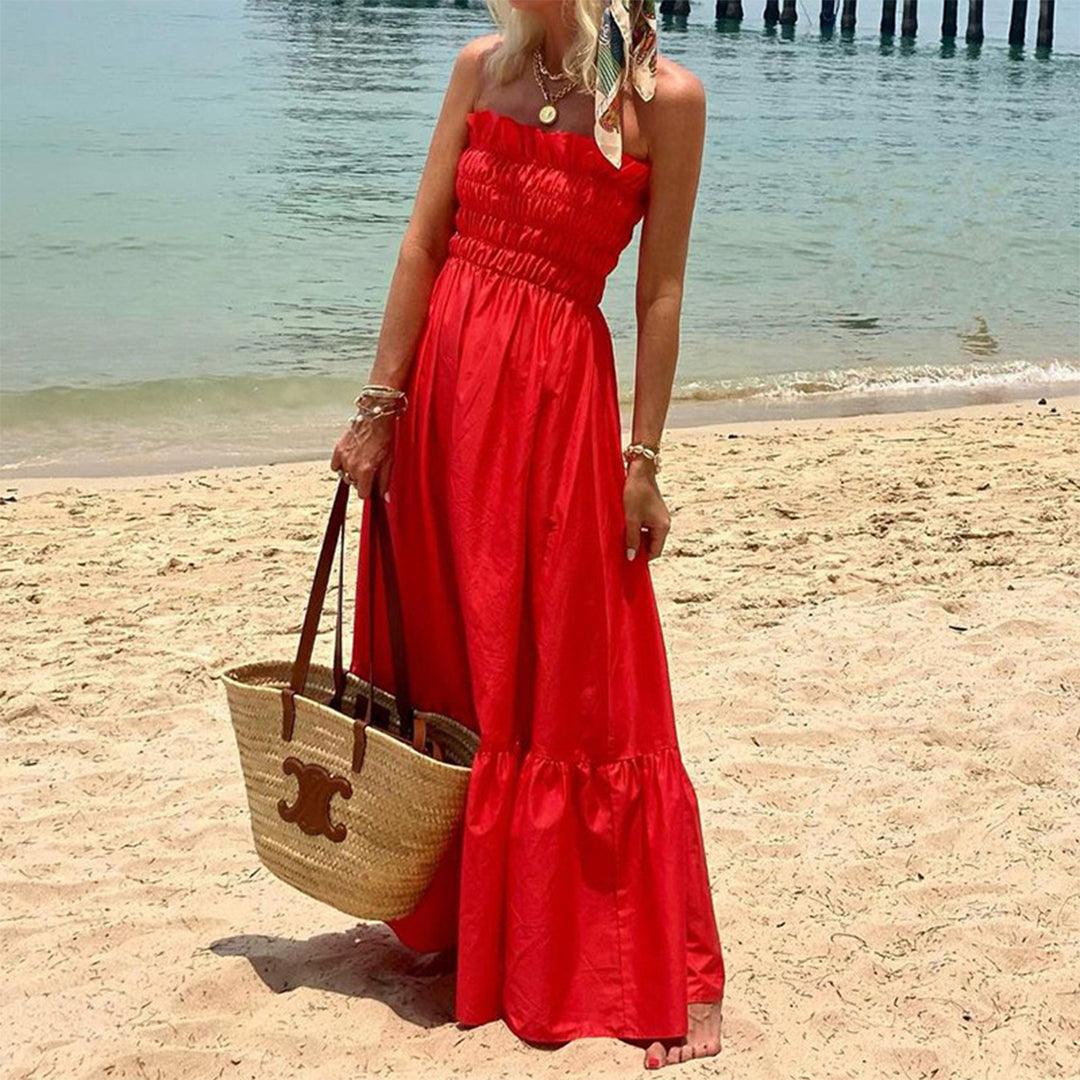 Maxi Jurk met Smock Detail - Women Summer Dress - Jurkjes.co