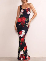 Maxi Jurk met Spaghetti Bandjes en Bloemenprint - Maxi Dresses - Jurkjes.co