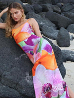 Maxi Jurk met Spaghetti Bandjes en Bloemenprint - Maxi Dresses - Jurkjes.co