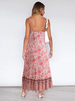 Maxi Jurk met Spaghetti Bandjes en Bloemenprint - Maxi Dresses - Jurkjes.co