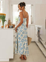 Maxi Jurk met Spaghetti Bandjes en Bloemenprint - Maxi Dresses - Jurkjes.co