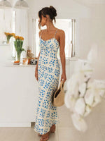 Maxi Jurk met Spaghetti Bandjes en Bloemenprint - Maxi Dresses - Jurkjes.co