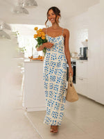 Maxi Jurk met Spaghetti Bandjes en Bloemenprint - Maxi Dresses - Jurkjes.co