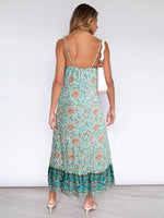 Maxi Jurk met Spaghetti Bandjes en Bloemenprint - Maxi Dresses - Jurkjes.co