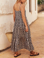 Maxi Jurk met Spaghetti Bandjes en Geometrisch Patroon - Group2 - Jurkjes.co