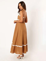 Maxi Jurk met Spaghetti Bandjes en Golvende Afwerking - Maxi Dresses - Jurkjes.co