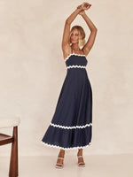 Maxi Jurk met Spaghetti Bandjes en Golvende Afwerking - Maxi Dresses - Jurkjes.co