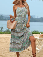 Maxi Jurk met Spaghettibandjes en Bloemenprint - Group7 - Jurkjes.co