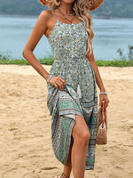 Maxi Jurk met Spaghettibandjes en Bloemenprint - Group7 - Jurkjes.co