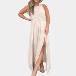 Maxi Jurk met Split en Losse Pasvorm - Women Summer Dress - Jurkjes.co