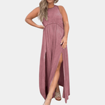 Maxi Jurk met Split en Losse Pasvorm - Women Summer Dress - Jurkjes.co