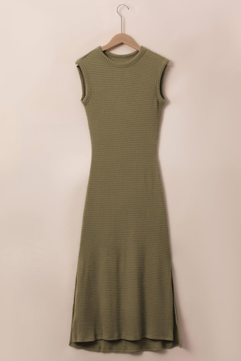 Maxi-Jurk met Splitten en Wafelstructuur - Maxi Dresses - Jurkjes.co
