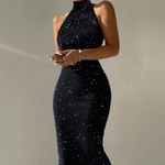 Maxi Jurk met Sterrenprint en Halter - CB - Dresses - Jurkjes.co